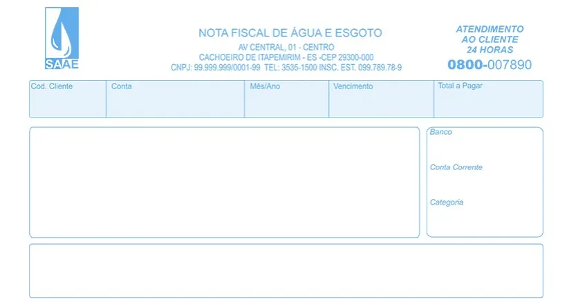 Contas de água